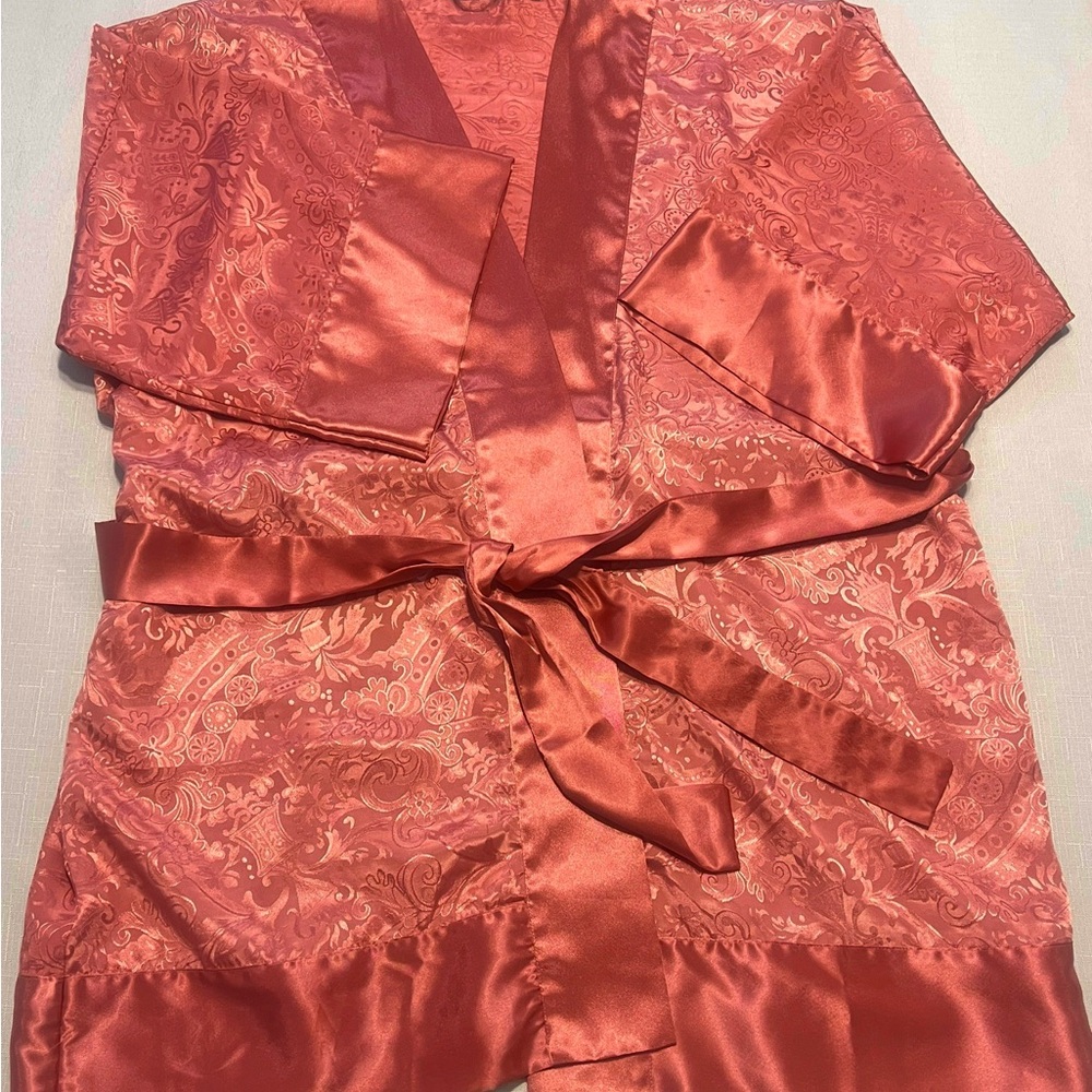 Victoria's Secret Pink Robe Satin Wrap Sleepwear